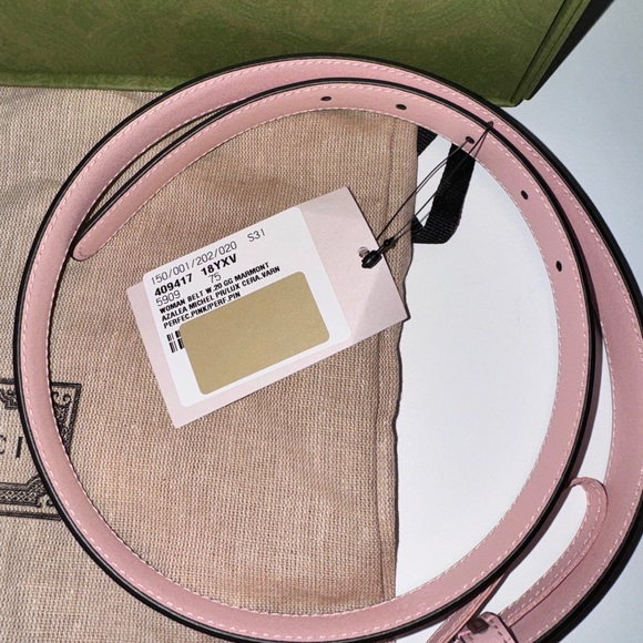 Gucci Thin Belt in Light Pink - Picture 7 of 9